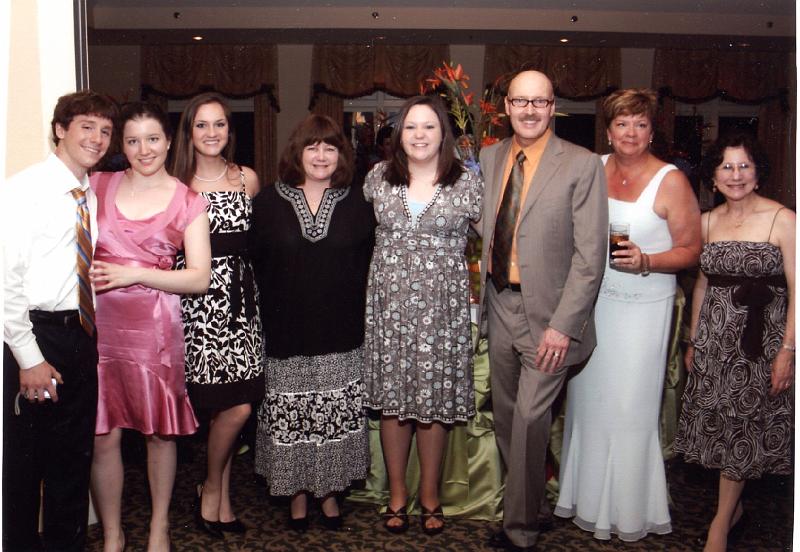 hedrickgalose wedding.jpg - 2007 - Lindsey Hedrick's Wedding, St. Louis, MO - Michael, Laura, Gretchen, Cathy, Stephanie, Michael, Lynn & Barbara